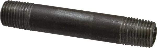 Made in USA - Schedule 80, 1/4" Diam x 3" Long Steel Black Pipe Nipple - Threaded - Best Tool & Supply