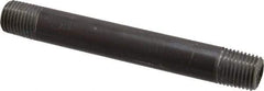 Made in USA - Schedule 80, 1/4" Diam x 4" Long Steel Black Pipe Nipple - Threaded - Best Tool & Supply