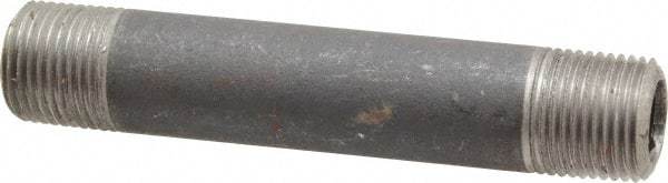 Made in USA - Schedule 80, 3/8" Diam x 3-1/2" Long Steel Black Pipe Nipple - Threaded - Best Tool & Supply