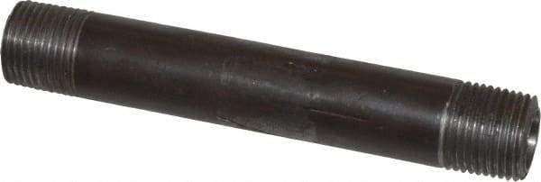 Made in USA - Schedule 80, 3/8" Diam x 4" Long Steel Black Pipe Nipple - Threaded - Best Tool & Supply