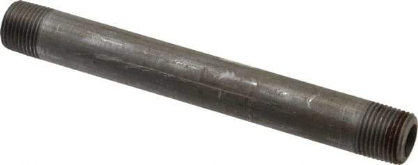 Made in USA - Schedule 80, 3/8" Diam x 5-1/2" Long Steel Black Pipe Nipple - Threaded - Best Tool & Supply