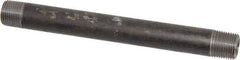 Made in USA - Schedule 80, 3/8" Diam x 6" Long Steel Black Pipe Nipple - Threaded - Best Tool & Supply