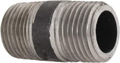 Made in USA - Schedule 80, 1/2" Diam x 1-1/2" Long Steel Black Pipe Nipple - Threaded - Best Tool & Supply