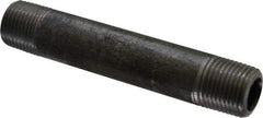 Made in USA - Schedule 80, 1/2" Diam x 4-1/2" Long Steel Black Pipe Nipple - Threaded - Best Tool & Supply