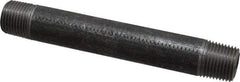 Made in USA - Schedule 80, 1/2" Diam x 5-1/2" Long Steel Black Pipe Nipple - Threaded - Best Tool & Supply