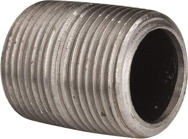 Made in USA - Schedule 80, 1" Diam x 1-1/2" Long Steel Black Pipe Nipple - Threaded - Best Tool & Supply