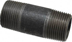 Made in USA - Schedule 80, 1" Diam x 3" Long Steel Black Pipe Nipple - Threaded - Best Tool & Supply