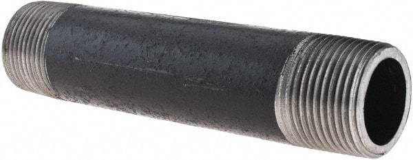 Made in USA - Schedule 80, 1" Diam x 5-1/2" Long Steel Black Pipe Nipple - Threaded - Best Tool & Supply