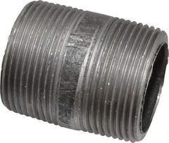 Made in USA - Schedule 80, 1-1/4" Diam x 2" Long Steel Black Pipe Nipple - Threaded - Best Tool & Supply