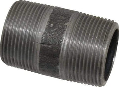 Made in USA - Schedule 80, 1-1/4" Diam x 2-1/2" Long Steel Black Pipe Nipple - Threaded - Best Tool & Supply