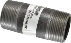 Made in USA - Schedule 80, 1-1/4" Diam x 3-1/2" Long Steel Black Pipe Nipple - Threaded - Best Tool & Supply