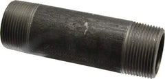 Made in USA - Schedule 80, 1-1/4" Diam x 5" Long Steel Black Pipe Nipple - Threaded - Best Tool & Supply