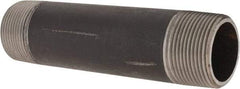 Made in USA - Schedule 80, 1-1/4" Diam x 6" Long Steel Black Pipe Nipple - Threaded - Best Tool & Supply