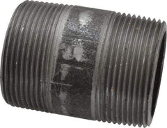 Made in USA - Schedule 80, 1-1/2" Diam x 2-1/2" Long Steel Black Pipe Nipple - Threaded - Best Tool & Supply