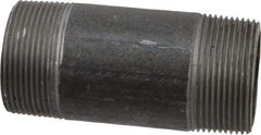 Made in USA - Schedule 80, 1-1/2" Diam x 4" Long Steel Black Pipe Nipple - Threaded - Best Tool & Supply