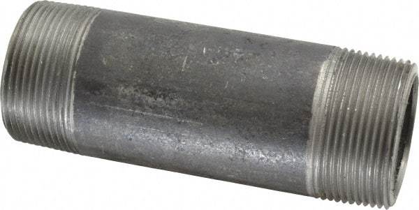 Made in USA - Schedule 80, 1-1/2" Diam x 5" Long Steel Black Pipe Nipple - Threaded - Best Tool & Supply