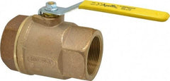 Apollo - 2-1/2" Pipe, Standard Port, Bronze Standard Ball Valve - 2 Piece, Inline - One Way Flow, FNPT x FNPT Ends, Lever Handle, 600 WOG, 125 WSP - Best Tool & Supply