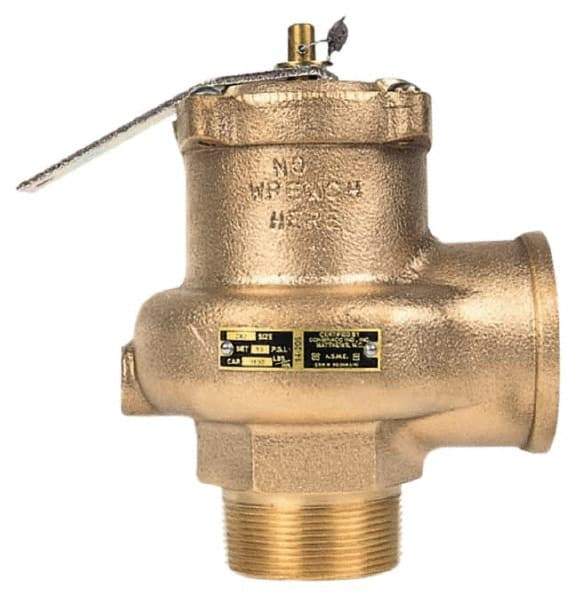 Conbraco - 3" Inlet, 3" Outlet, High Capacity Steam Relief Valve - 15 Max psi, Bronze, 6,843 Lb per Hour - Best Tool & Supply