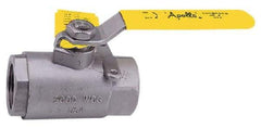 Apollo - 3/4" Pipe, Stainless Steel Standard Ball Valve - 2 Piece, Inline - One Way Flow, FNPT x FNPT Ends, Lever Handle, 2,000 WOG, 150 WSP - Best Tool & Supply