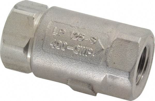 Conbraco - 3/8" Stainless Steel Check Valve - Inline, FNPT x FNPT - Best Tool & Supply