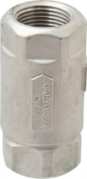 Conbraco - 3/4" Stainless Steel Check Valve - Inline, FNPT x FNPT - Best Tool & Supply