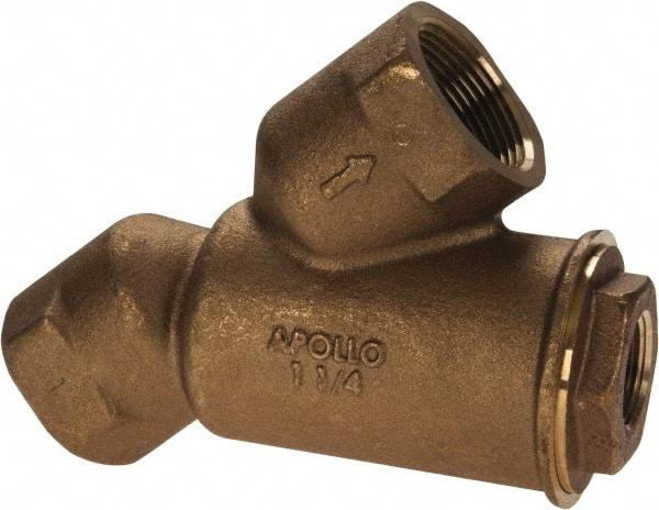 Conbraco - 1-1/4" Pipe, FNPT Ends, Cast Bronze Y-Strainer - 400 psi WOG Rating - Best Tool & Supply