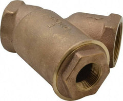 Conbraco - 2" Pipe, FNPT Ends, Cast Bronze Y-Strainer - 400 psi WOG Rating - Best Tool & Supply