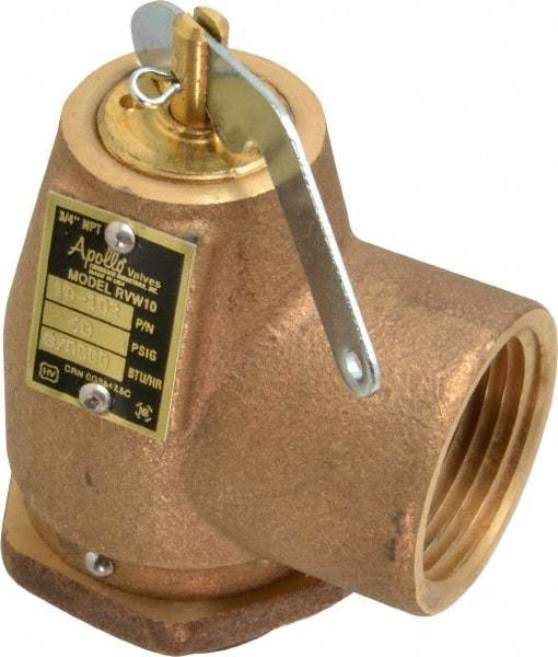 Conbraco - 3/4" Inlet, 1" Outlet, ASME Safety Relief Valve - 40 Max psi, Bronze, 870,000 BTUs - Best Tool & Supply