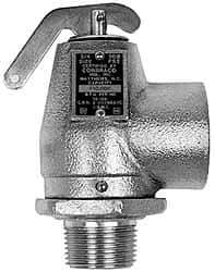 Conbraco - 3/4" Inlet, 1" Outlet, ASME Safety Relief Valve - 40 Max psi, Bronze, 870,000 BTUs - Best Tool & Supply