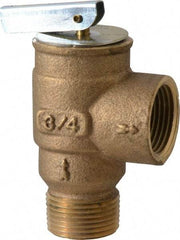 Conbraco - 3/4" Inlet, 3/4" Outlet, ASME Low Pressure Steam Heating Relief Valve - 10 Max psi, Bronze, 407 Lb per Hour - Best Tool & Supply