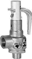 Conbraco - 1-1/2" Inlet, 2" Outlet, High Pressure Safety Relief Valve - 100 Max psi, Bronze, 4,600 Lb per Hour - Best Tool & Supply