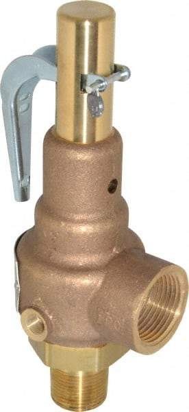 Conbraco - 3/4" Inlet, 1" Outlet, High Pressure Safety Relief Valve - 75 Max psi, Bronze, 898 Lb per Hour - Best Tool & Supply