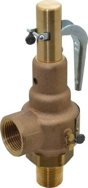 Conbraco - 3/4" Inlet, 1" Outlet, High Pressure Safety Relief Valve - 125 Max psi, Bronze, 1,402 Lb per Hour - Best Tool & Supply