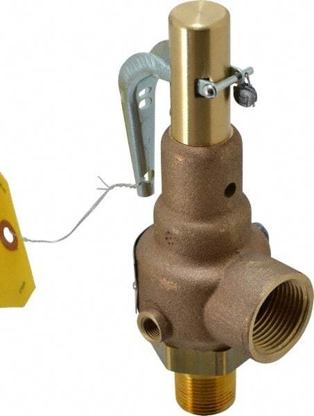 Conbraco - 3/4" Inlet, 1" Outlet, High Pressure Safety Relief Valve - 150 Max psi, Bronze, 1,653 Lb per Hour - Best Tool & Supply