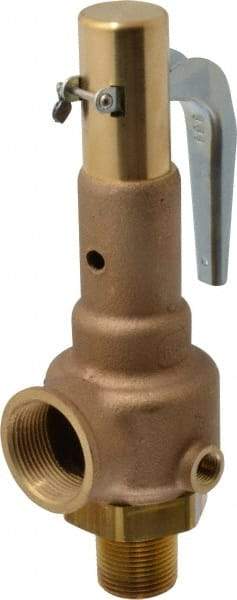 Conbraco - 1" Inlet, 1-1/4" Outlet, High Pressure Safety Relief Valve - 100 Max psi, Bronze, 1,796 Lb per Hour - Best Tool & Supply