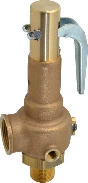 Conbraco - 1" Inlet, 1-1/4" Outlet, High Pressure Safety Relief Valve - 150 Max psi, Bronze, 2,581 Lb per Hour - Best Tool & Supply