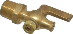 Conbraco - 3/8" Pipe, Lever Handle, MNPT x Straight Nose End Connection, Air Cock - 200 Max psi, Brass - Best Tool & Supply