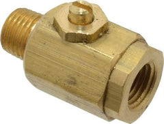 Apollo - 1/4" Pipe, MNPT x FNPT End Connections, Bronze, Inline, Two Way Flow, Instrumentation Ball Valve - 400 psi WOG Rating, Screw Slot Handle, Buna N Seal, PTFE Seat - Best Tool & Supply