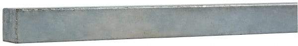 Made in USA - 12" Long x 3/8" High x 3/8" Wide, Zinc-Plated Key Stock - Low Carbon Steel - Best Tool & Supply