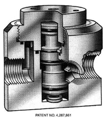 Simtech - 1/2" NPTF Diverator Air Valve - 150 Max psi, PP/EPDM Material - Best Tool & Supply