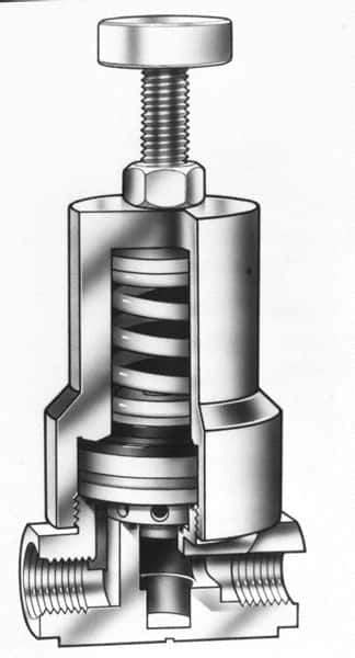 Simtech - 3/4" Inlet, Thermoplastic Relief Valve - 120 Max psi, PVC & EPDM - Best Tool & Supply