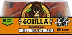 Gorilla Tape - 2-7/8" x 30 Yd Clear Acrylic Adhesive Packaging Tape - BOPP Film Backing, 3.4 mil Thick, 44 Lb Tensile Strength - Best Tool & Supply