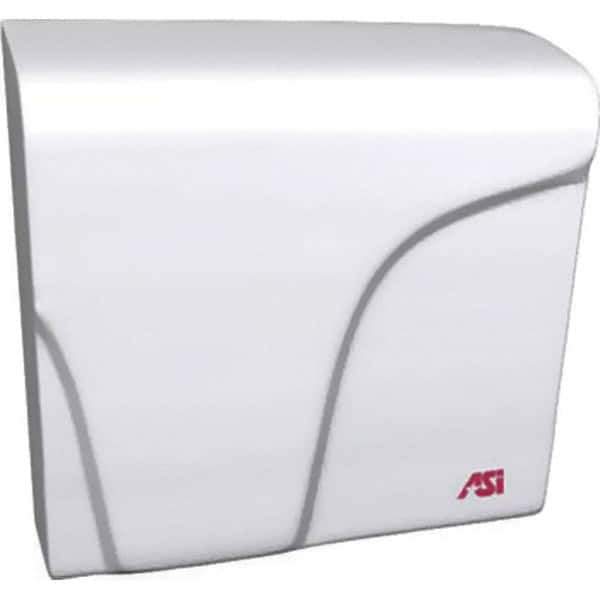 ASI-American Specialties, Inc. - 1800 Watt White Finish Electric Hand Dryer - 115-240 Volts, 15 Amps, 11-3/8" Wide x 11-7/32" High x 3-7/8" Deep - Best Tool & Supply