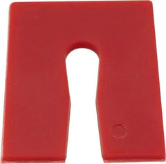 Precision Brand - 504 Piece, 3" Wide x 4" Long Polystyrene Slotted Shim - Blue, ±10% Tolerance - Best Tool & Supply