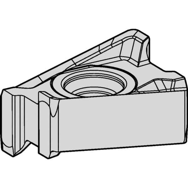 Kennametal - LNPU545 GE Grade KC522M Carbide Milling Insert - AlTiN Finish, 7mm Thick, 2mm Corner Radius - Best Tool & Supply