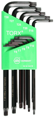 10 Piece - T6; T7; T8; T9; T10; T15; T20; T25; T27; T30 MagicRing® Screw Holding - Torx Long Arm L-Key Set - Best Tool & Supply