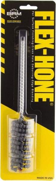 Brush Research Mfg. - 15/16" to 1-1/8" Bore Diam, 80 Grit, Boron Carbide Flexible Hone - Medium, 8" OAL - Best Tool & Supply