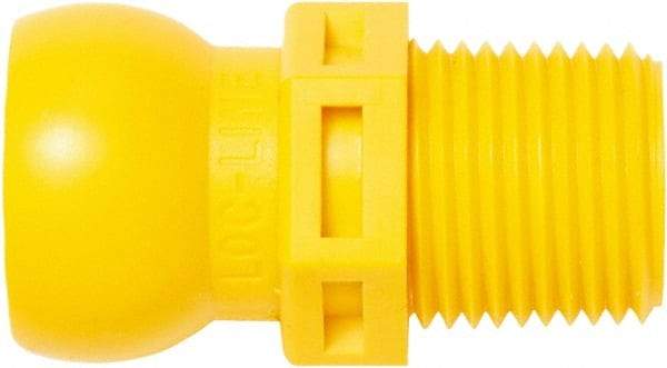 Loc-Line - 1/2" Hose ID, Male to Female Coolant Hose Connector - 3/8" NPT, For Loc-Line Modular Hose Systems - Best Tool & Supply