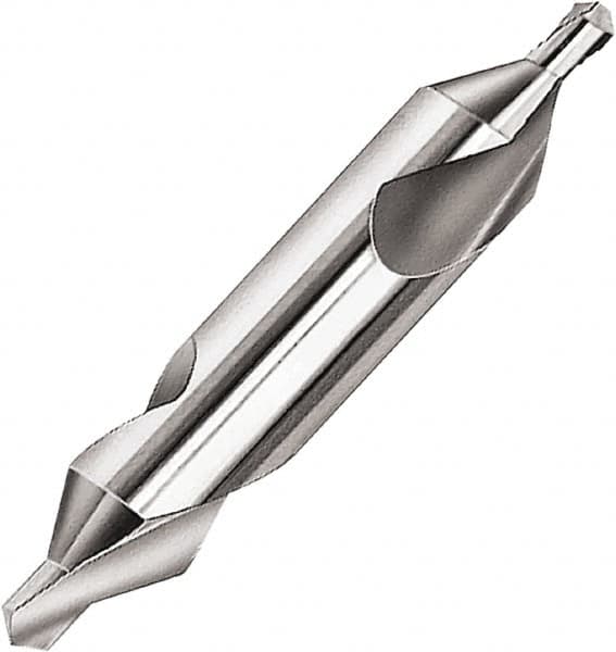 Combo Drill & Countersink: #3, 1/4″ Body Dia, 118 ™, Cobalt Bright (Polished) Finish, 7/64″ Point Dia, 2″ OAL, Right Hand Cut