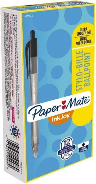 Paper Mate - 1mm Ball Point Retractable Ball Point Pen - Black - Best Tool & Supply